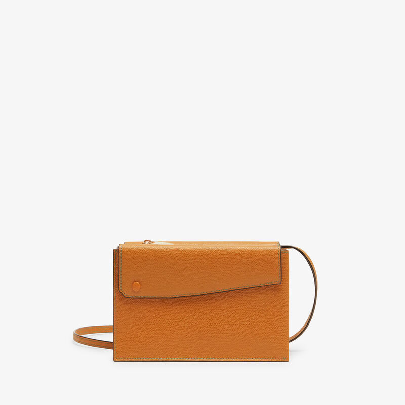 Pocket Slim Crossbody Bag - Havana Brown - Millepunte calf leather - Valextra - 1
