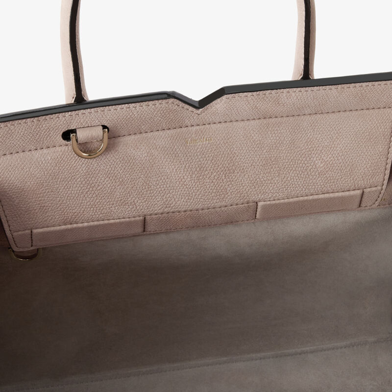 Milano Senso Two Handles Medium Bag - Nude Pink - Millepunte Nubuk Senso Leather - Valextra - 6