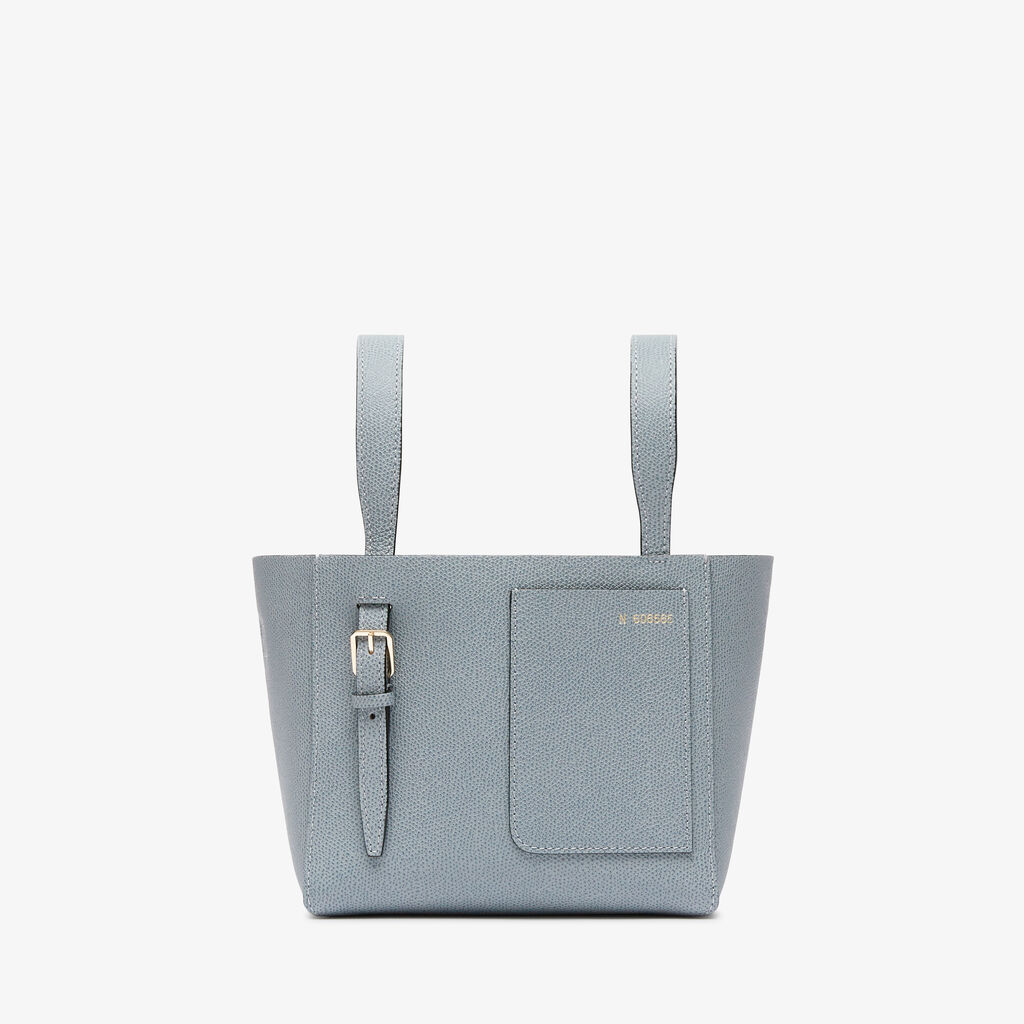Soft Bucket Micro Bag - Niagara Blue - Vitello VS - Valextra - 1