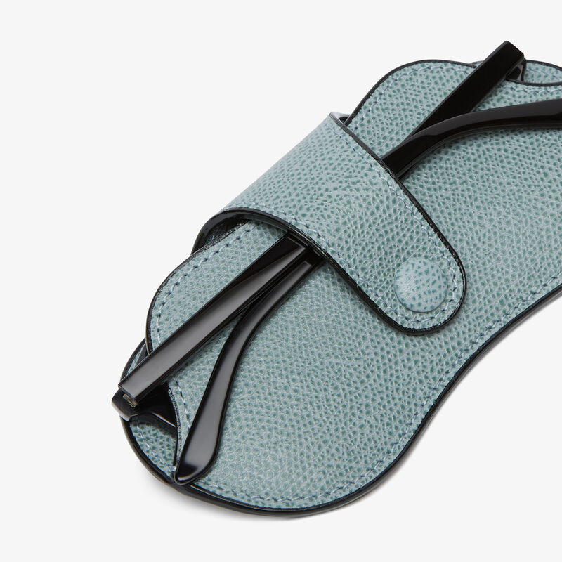 Glasses Case - Smokey Blue - Millepunte calf leather - Valextra - 2