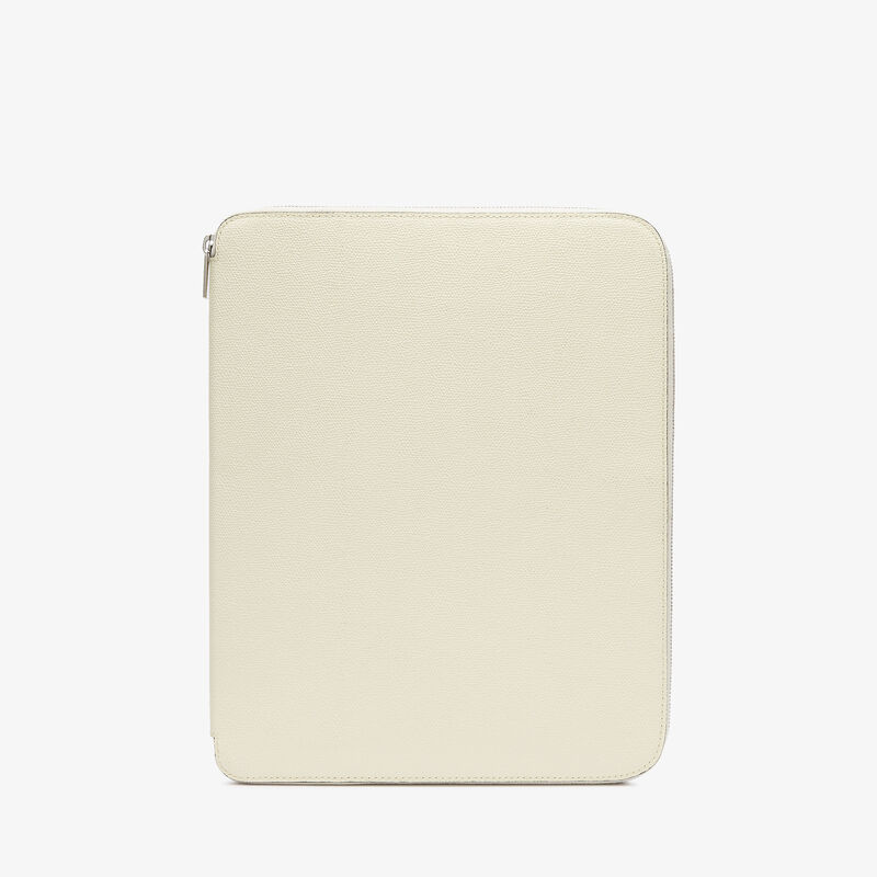Zip Around Writing Folder A4 - Pergamena White - Millepunte calf leather - Valextra - 1