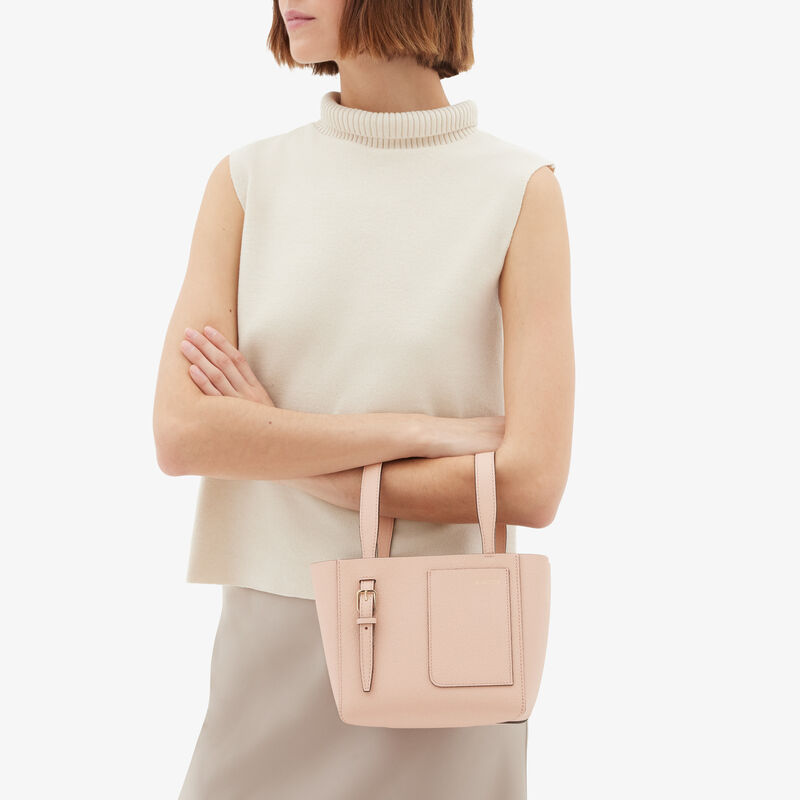 Soft Bucket Micro Bag - Bonne Mine Pink - Millepunte calf leather - Valextra - 2