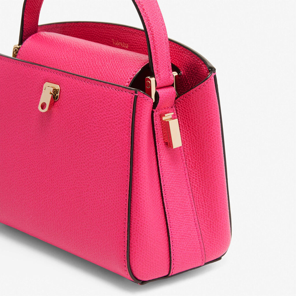 Brera crossbody micro bag - Bubblegum Pink - Vitello VS - Valextra - 4