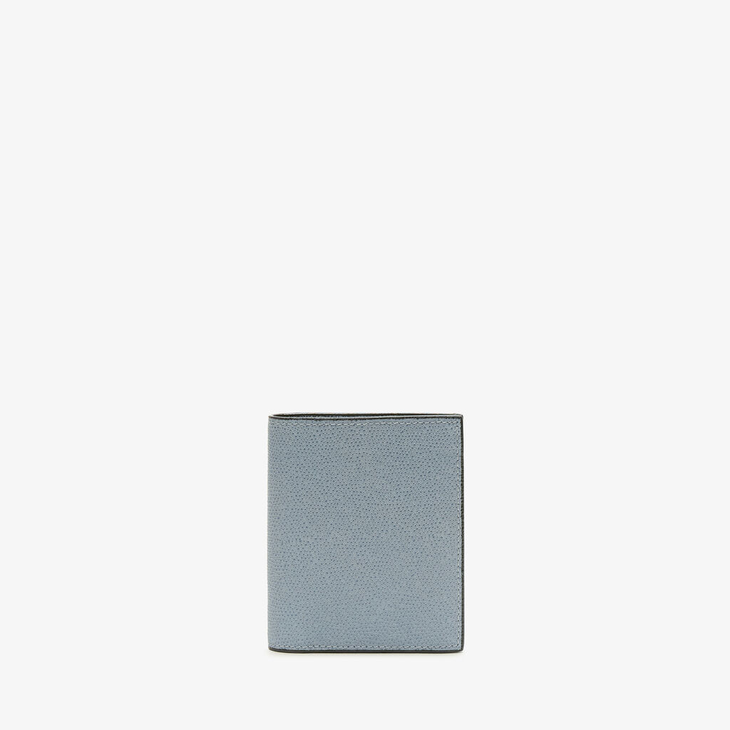 Compact Wallet 3 CC with Coin Purse - Niagara Blue - Vitello VS - Valextra - 1
