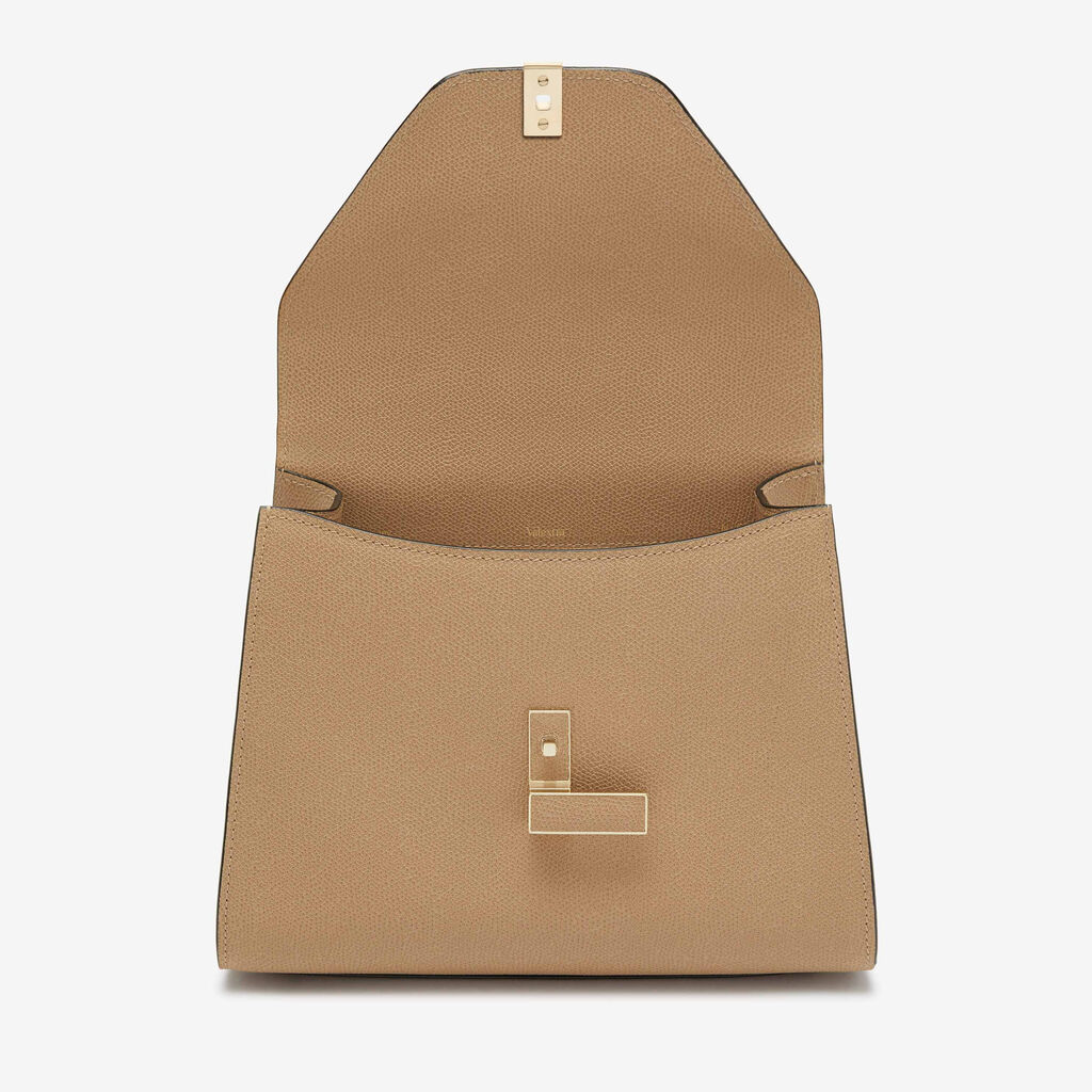 Iside Top handle medium bag - Cashmere Beige - Vitello VS - Valextra - 7
