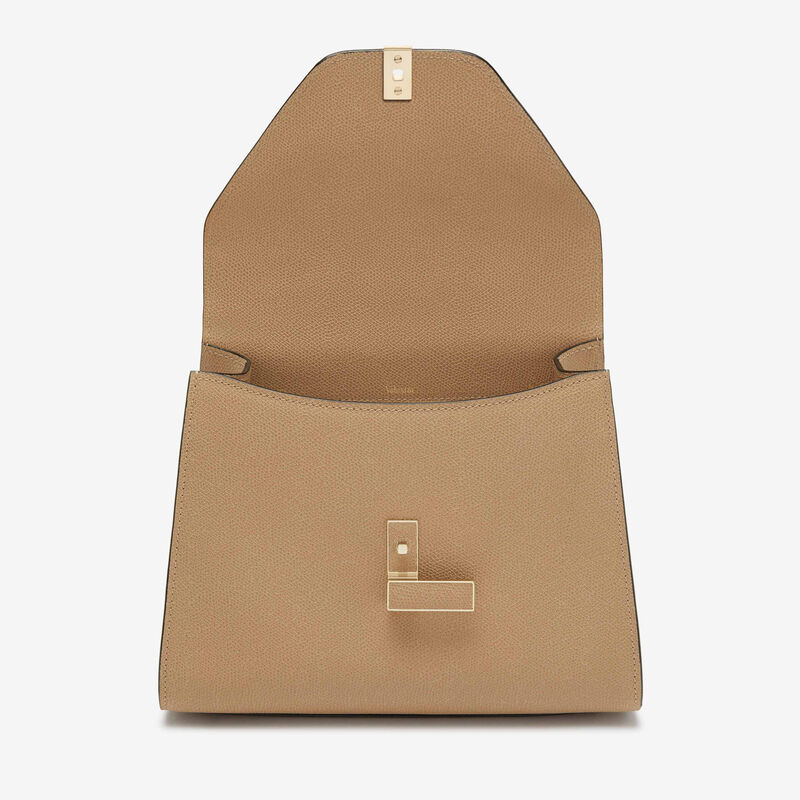 Iside Top handle medium bag - Cashmere Beige - Millepunte calf leather - Valextra - 7