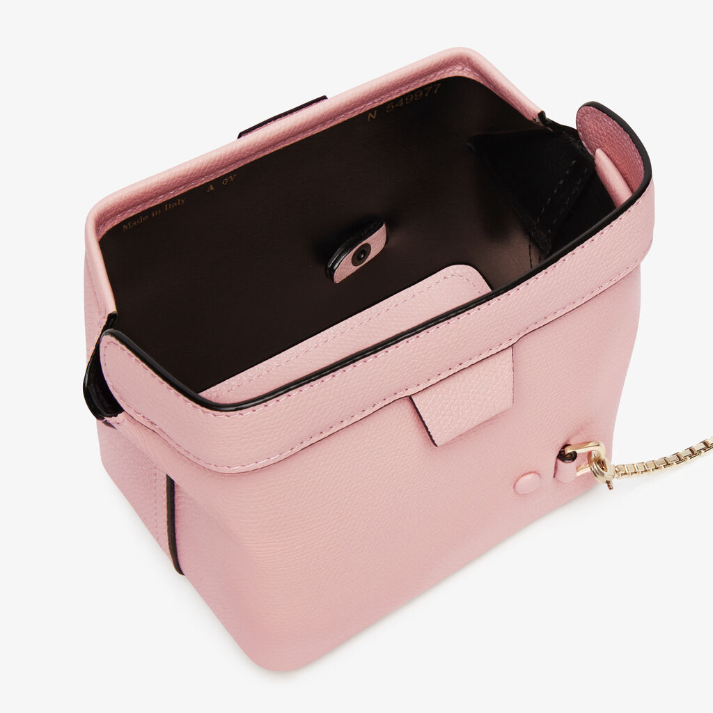 Borsa a tracolla tric trac nano - Rosa Peonia - Vitello VS - Valextra - 3