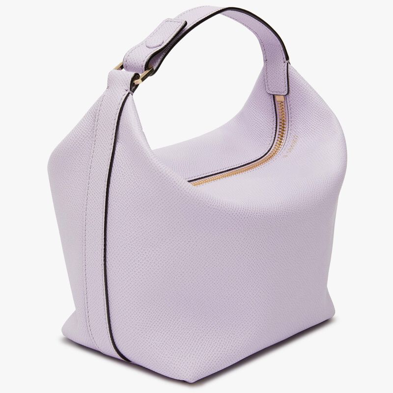 Mochi Top Handle Mini Bag - Wisteria Pink - Millepunte Soft calf leather - Valextra - 6