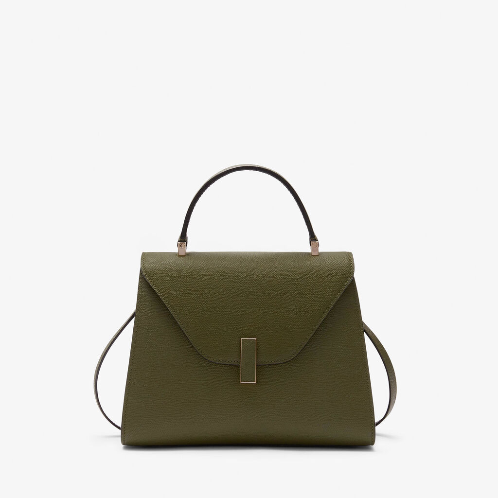 Iside Top handle medium bag - Military Green - Vitello VS - Valextra - 1