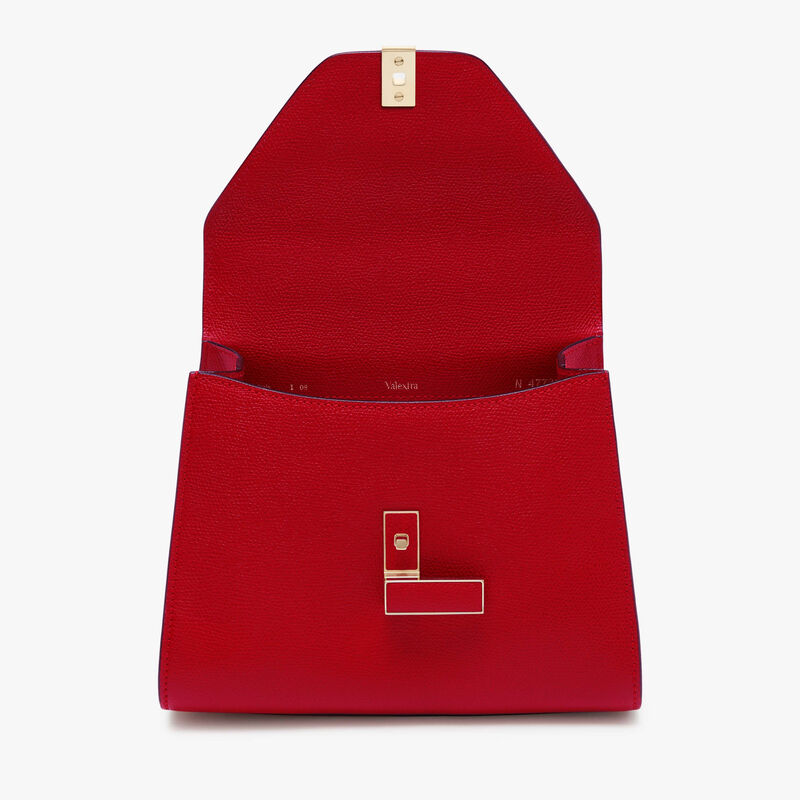 Iside Top handle mini bag - Red - Millepunte calf leather - Valextra - 7