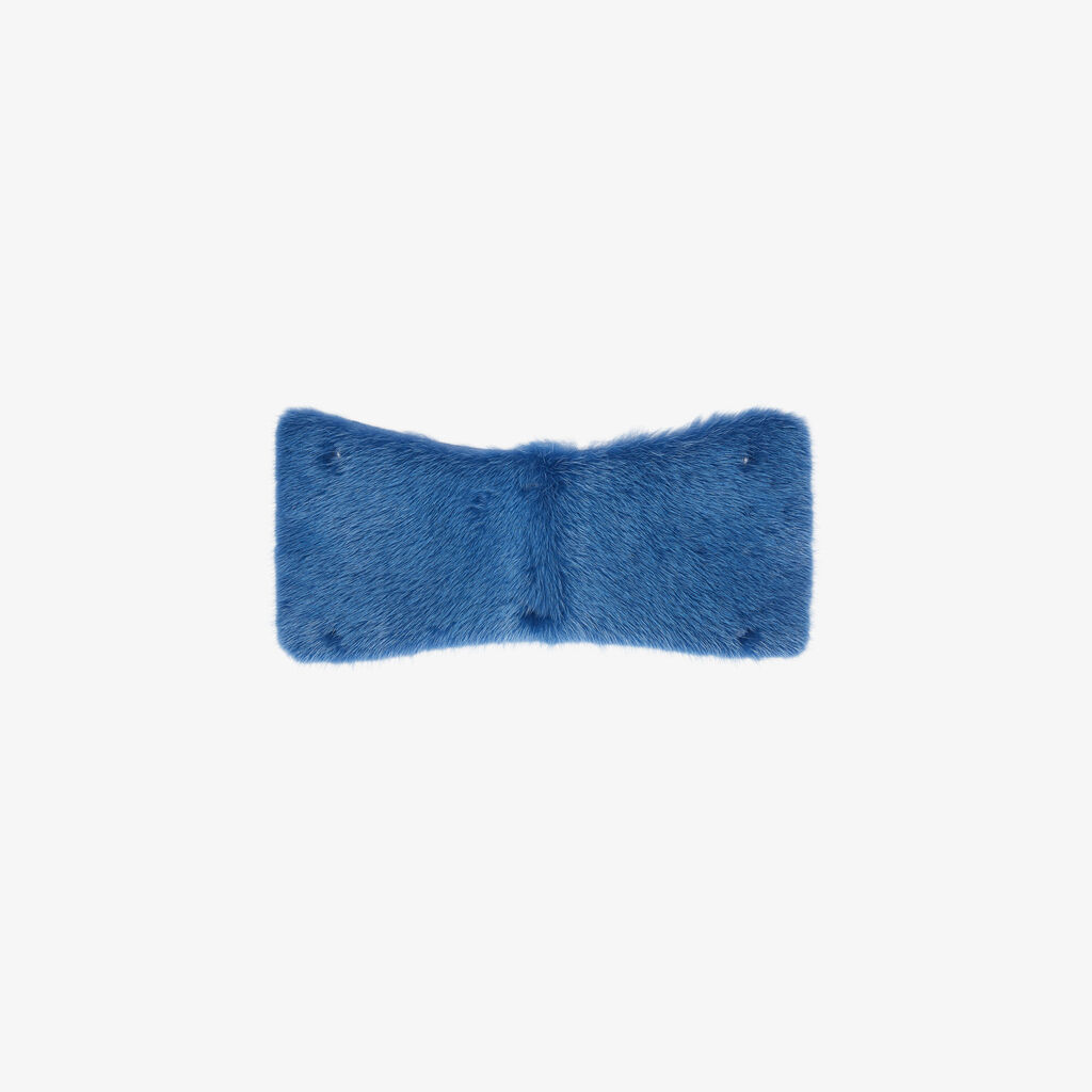 Fur Handle - Cerulean Blue - Vitello+Visone - Valextra - 1