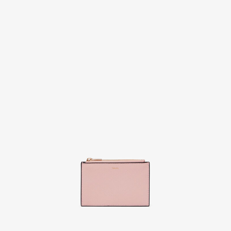Card Holder 3CC with Zip - Peony Pink - Millepunte calf leather - Valextra - 4