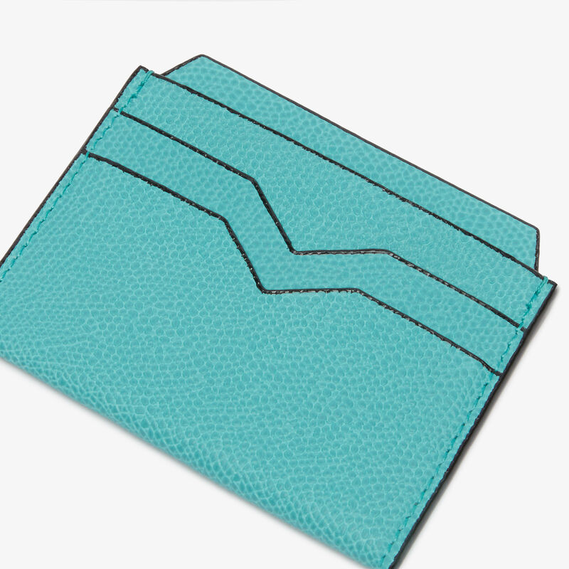 4CC Card Case - Ocean Blue - Millepunte calf leather - Valextra - 3