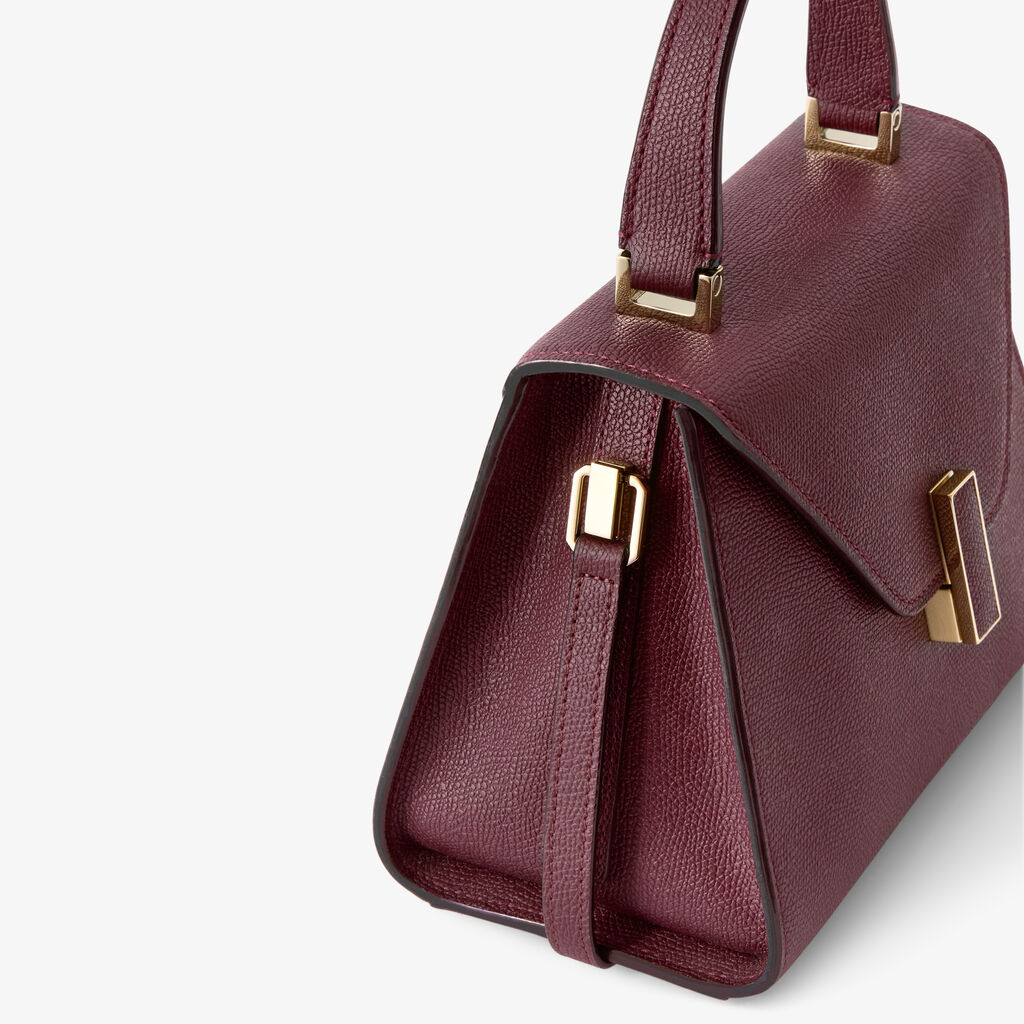 Iside Top Handle Mini Bag - Claret Red - Millepunte calf leather - Valextra - 4