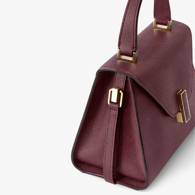 Iside Top Handle Mini Bag - Claret Red - Millepunte calf leather - Valextra - 4