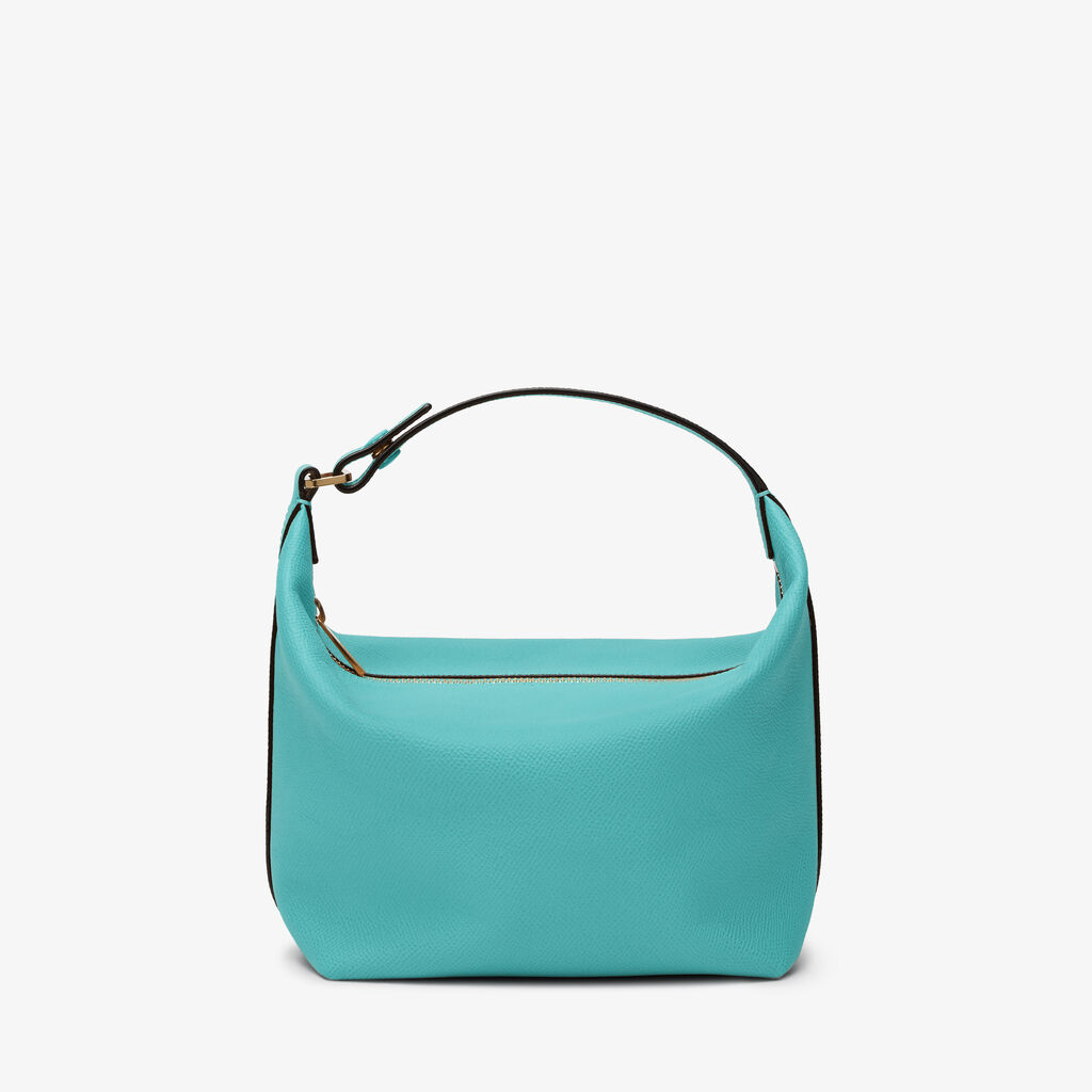 Mochi Top Handle Mini Bag - Ocean Blue - Millepunte Soft calf leather - Valextra - 1