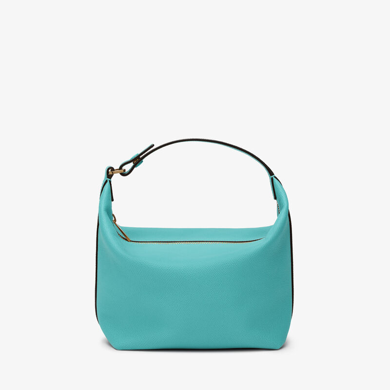 Mochi Top Handle Mini Bag - Ocean Blue - Millepunte Soft calf leather - Valextra - 1