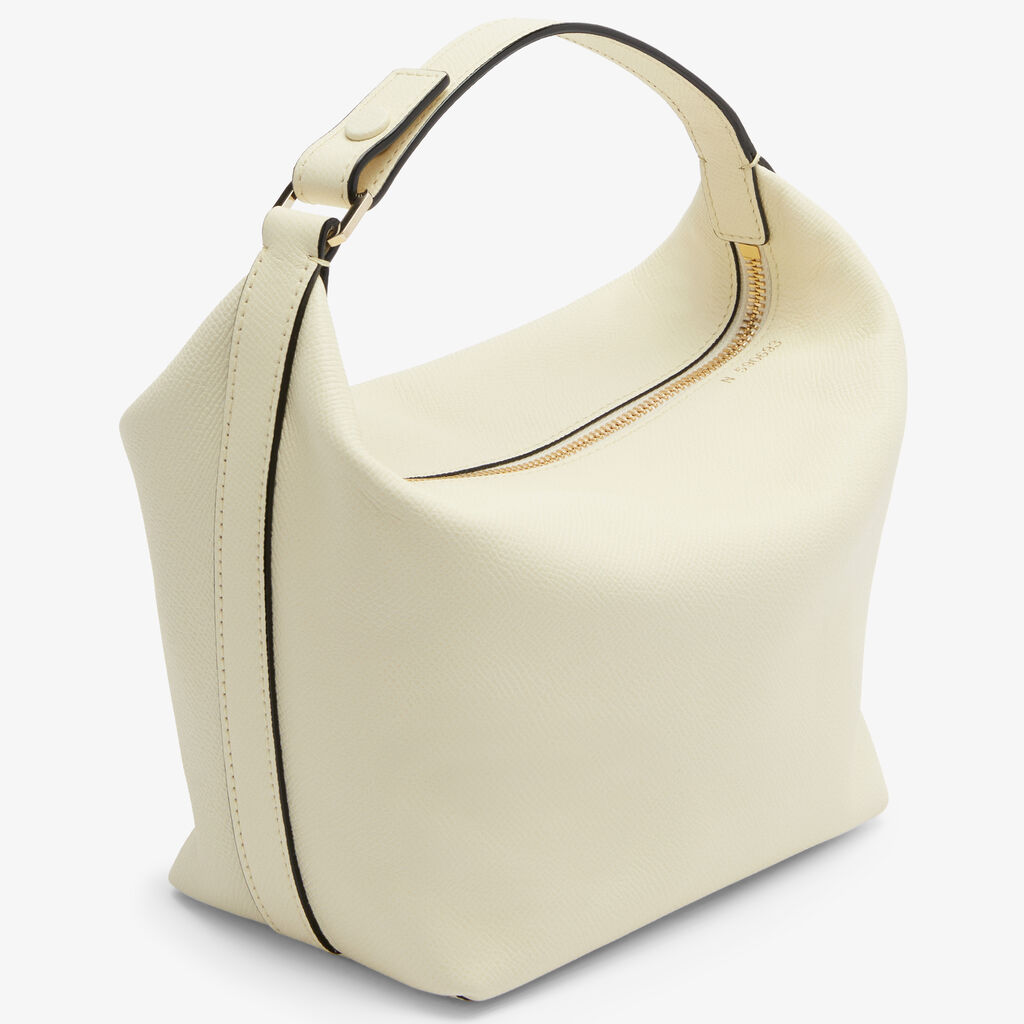 Mochi Top Handle Mini Bag - Pergamena White - Vitello Millepunte Soft - Valextra - 5