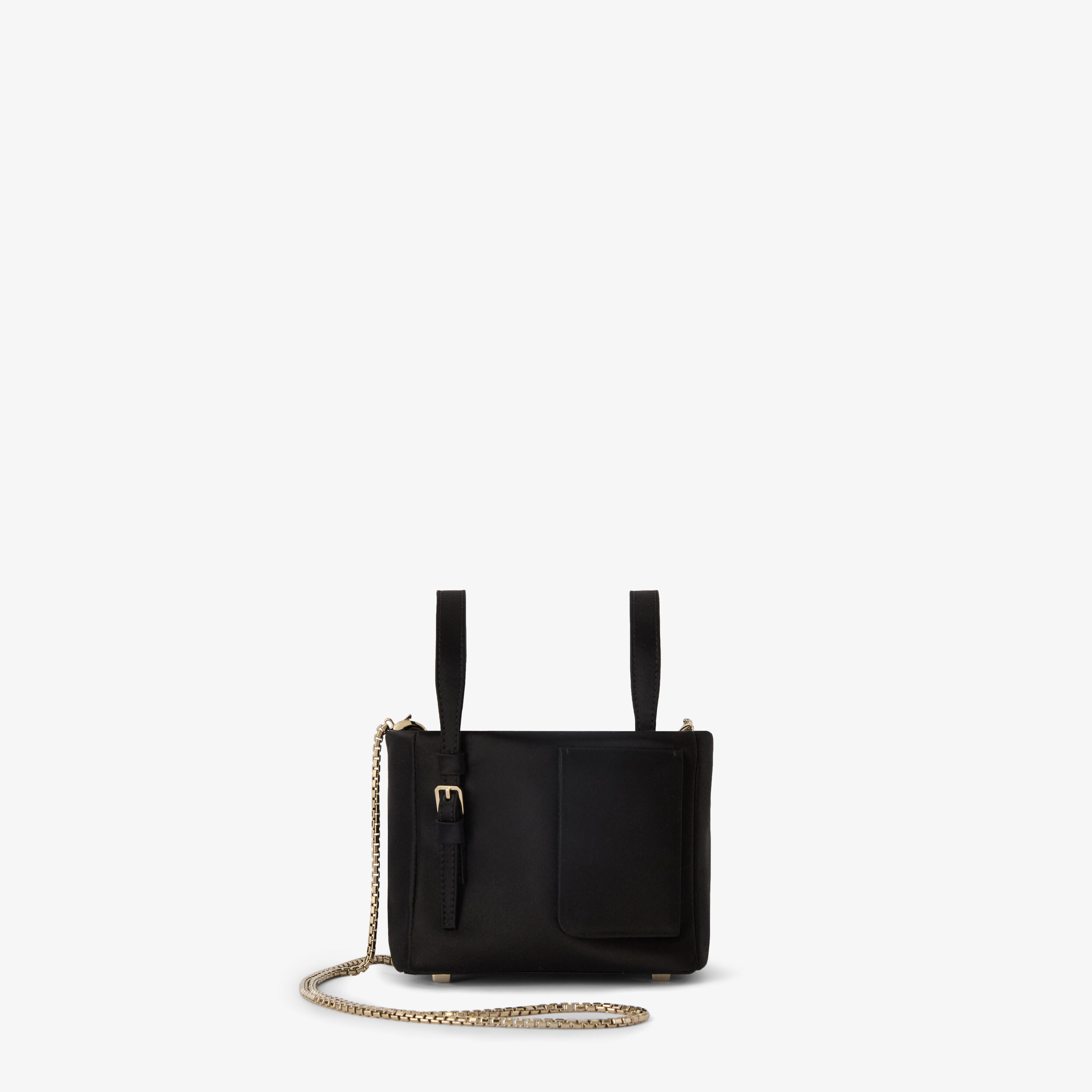 Women's Black Luxury Soft Satin Bucket Nano Bag | Valextra Soft