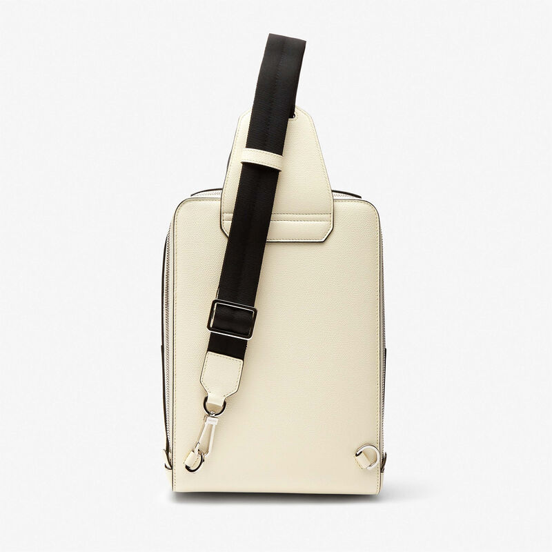 V-line One Shoulder Backpack - Pergamena White - Millepunte calf leather - Valextra - 6