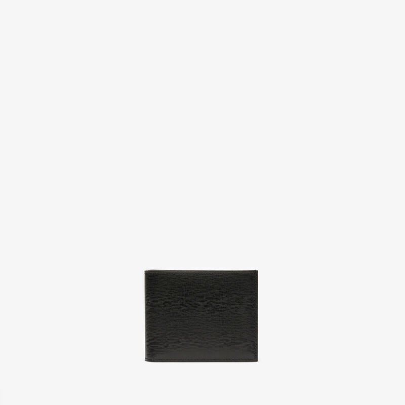 Wallet 4Cc With Coin Holder - Black - Pavè calf leather - Valextra - 1