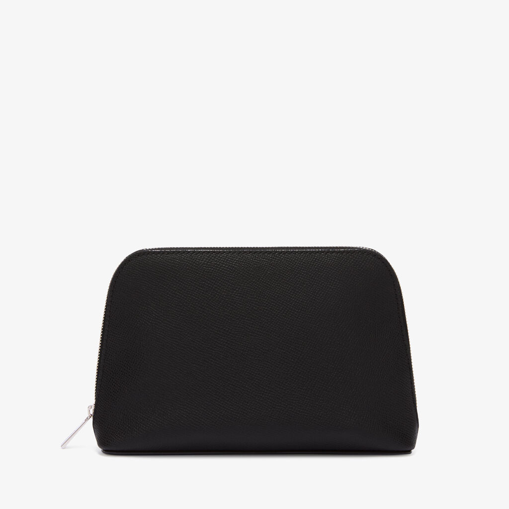Cosmetic Medium Case - Black - Millepunte Soft calf leather - Valextra - 5