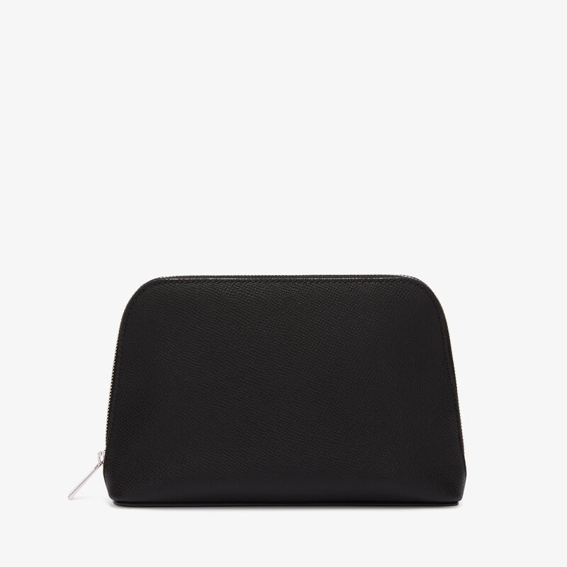Cosmetic Medium Case - Black - Millepunte Soft calf leather - Valextra - 5