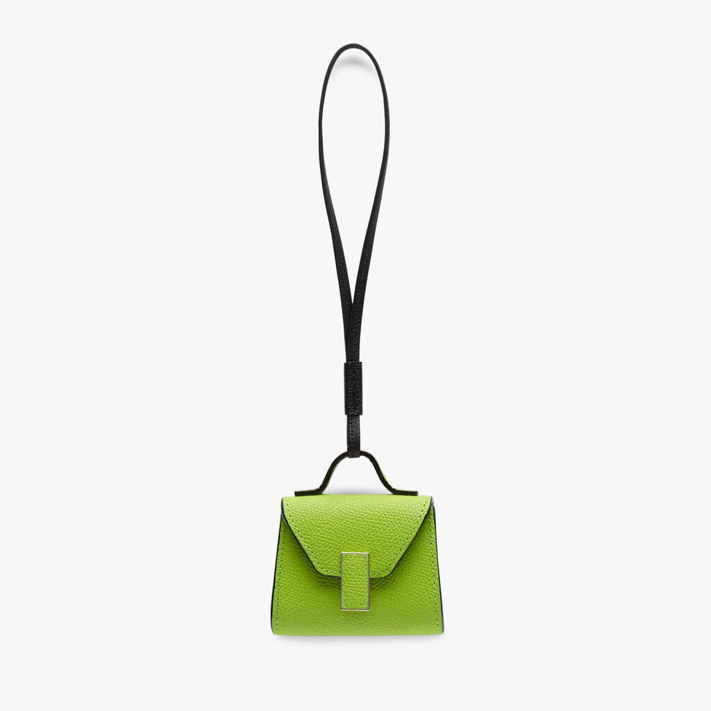 Iside Charm - Apple Green/Black - Vitello VS - Valextra - 1