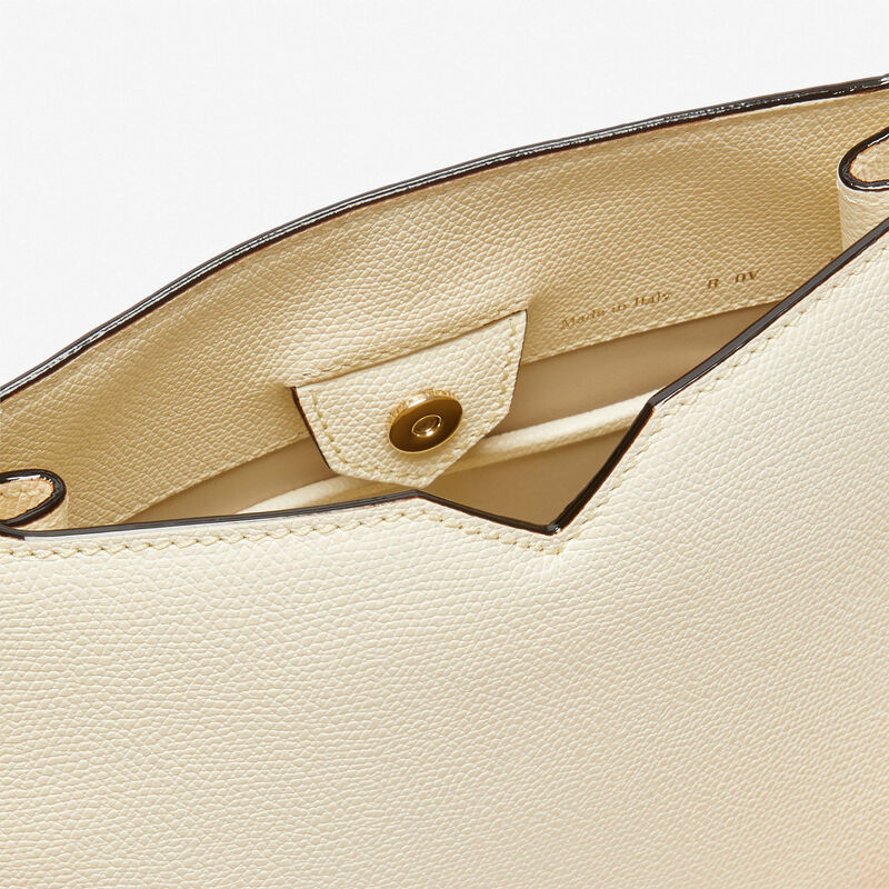 Hobo Weekend Mini Bag - Pergamena White - Millepunte calf leather - Valextra - 3