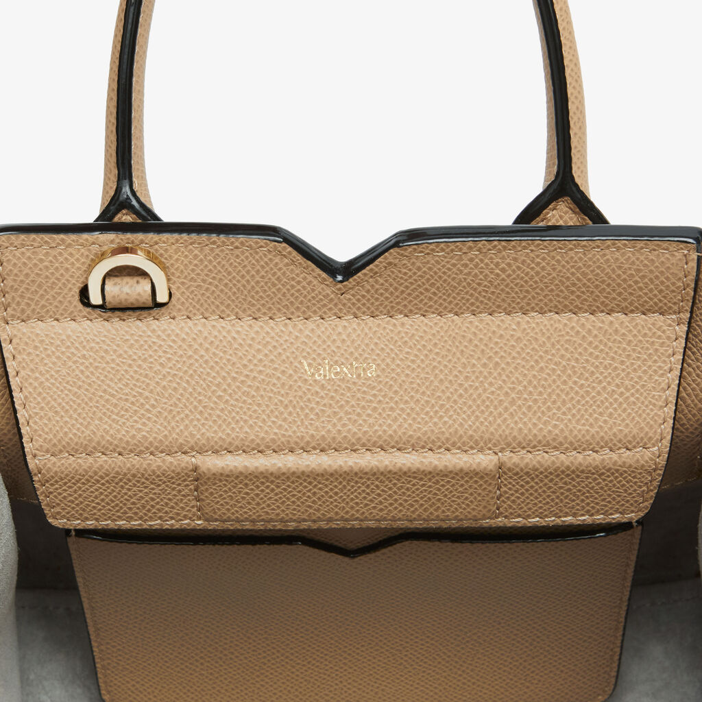 Milano Crossbody Micro Bag - Cashmere Beige - Vitello Millepunte Soft - Valextra - 5