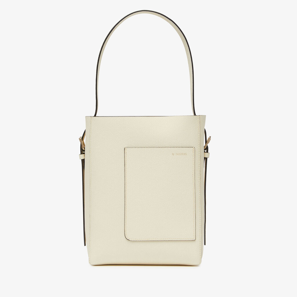 Soft Bucket Mini bag - Pergamena White - Vitello VS - Valextra - 7