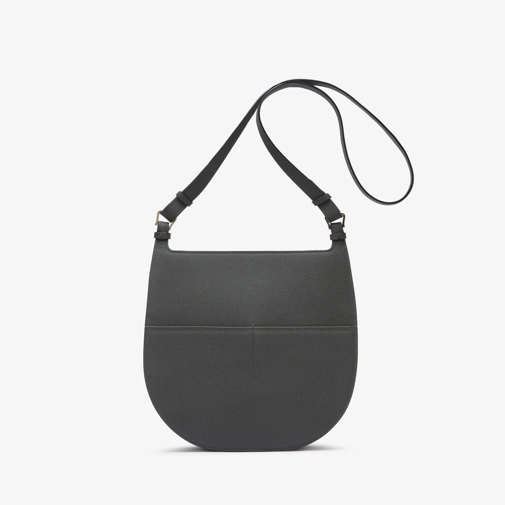 Hobo Weekend Medium Bag - Smokey Grey - Vitello VS - Valextra - 6