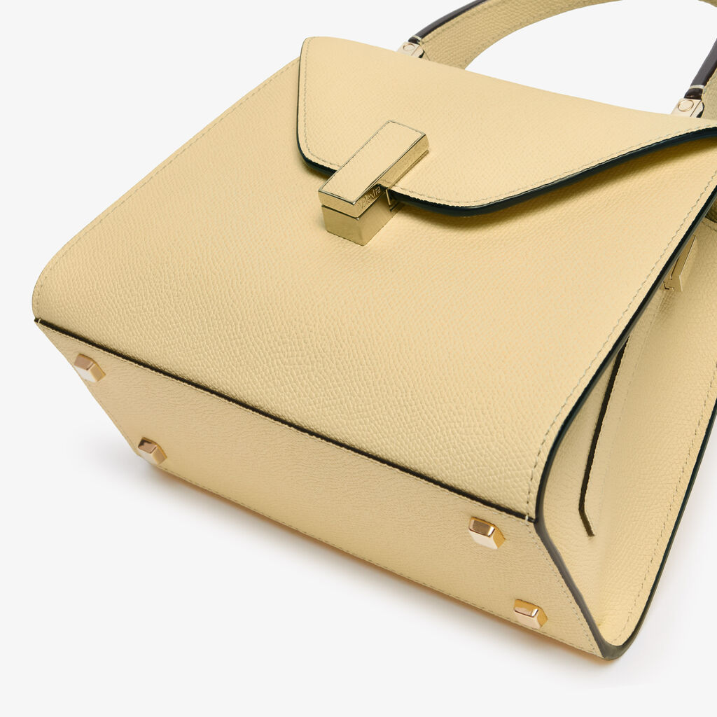 Iside Top handle mini bag - Cream Yellow - Vitello VS - Valextra - 5
