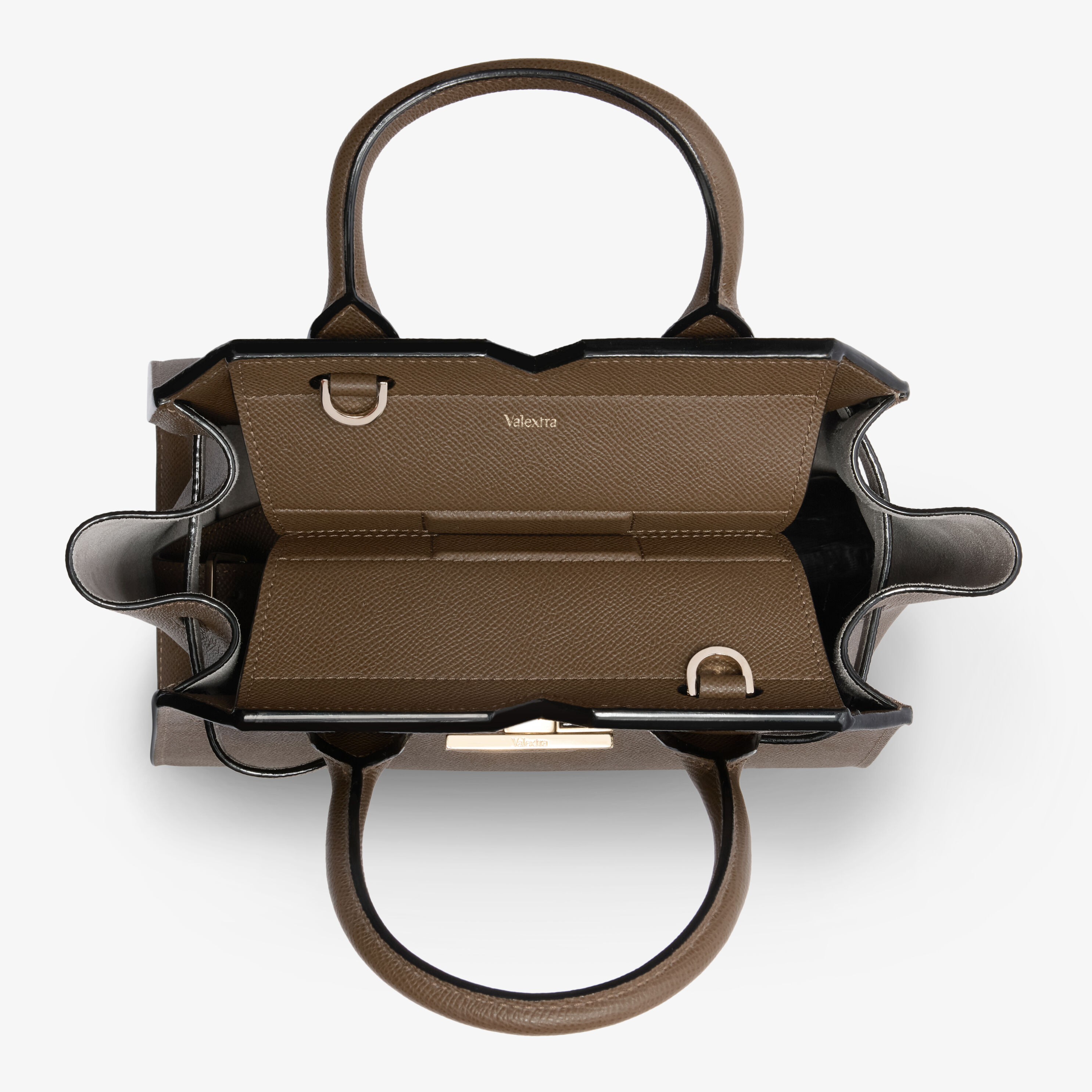 Women's Khaki Brown Luxury Leather Milano Mini Bag | Valextra