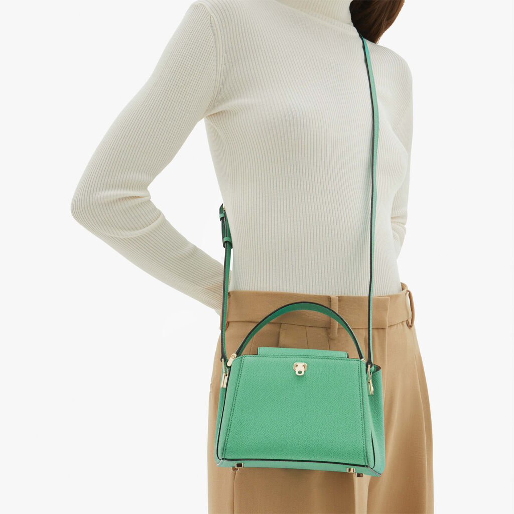 Brera crossbody micro bag - Spearmint Green - Vitello VS - Valextra - 2