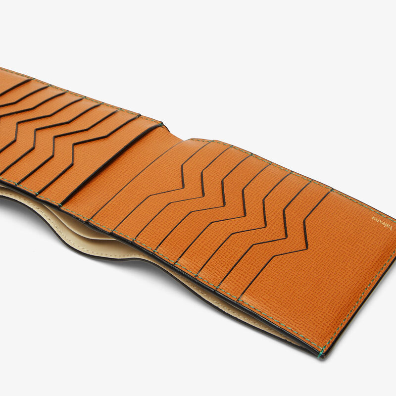 Bifold 14cc Wallet - Havana Brown - Pavè calf leather - Valextra - 2