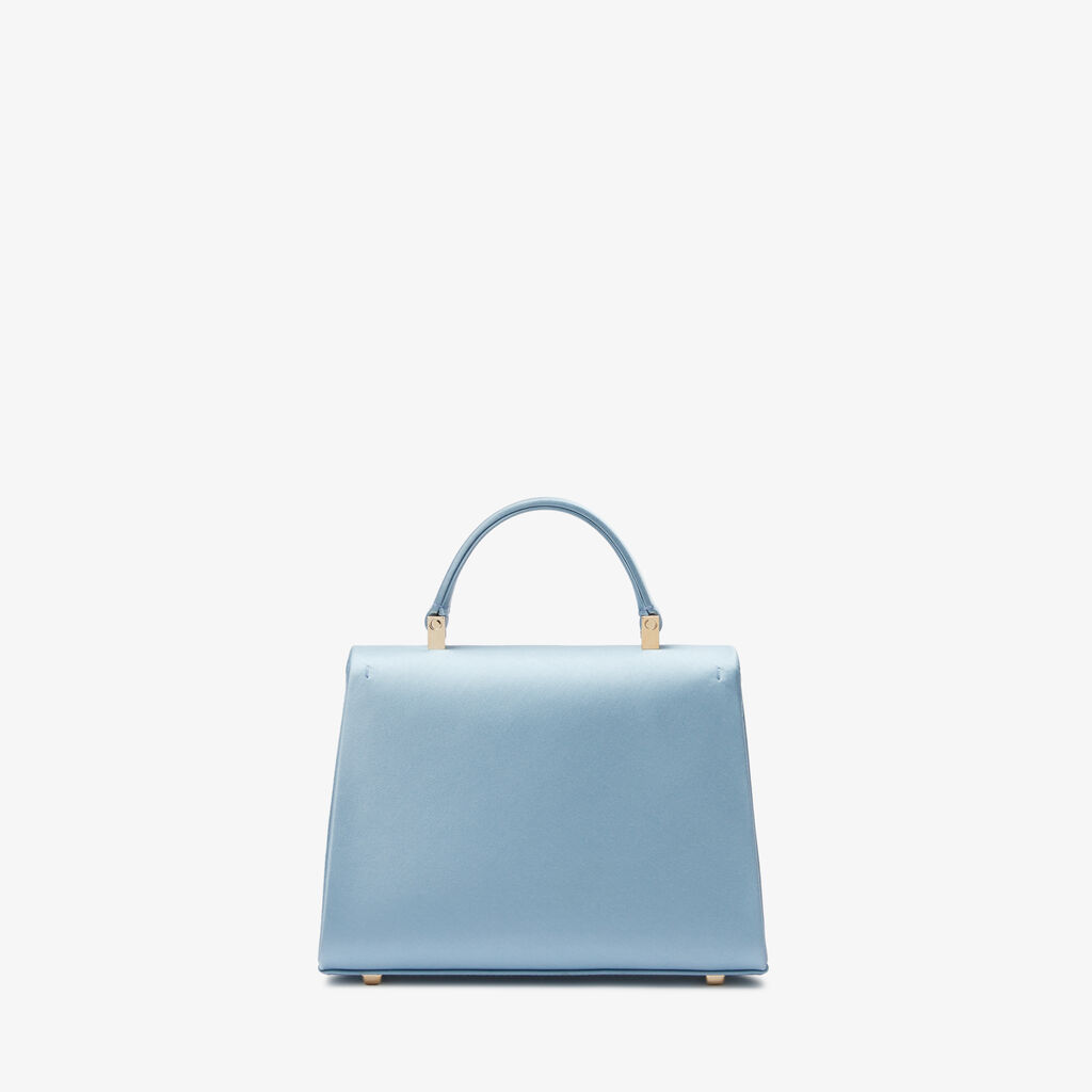Iside Satin Top Handle Micro Bag - Niagara Blue - Raso - Valextra - 5