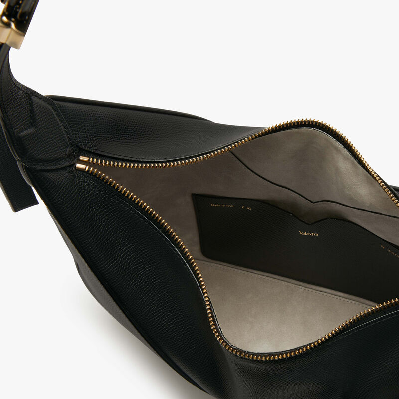 ViVi Hobo Medium Bag - Black - Millepunte Soft calf leather - Valextra - 2