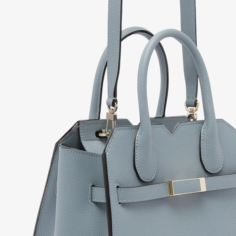Milano Two Handles Mini Bag - Niagara Blue - Millepunte Soft calf leather - Valextra - 5