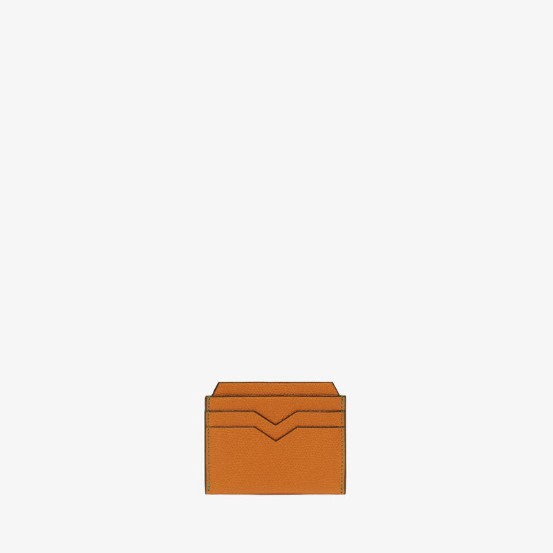 4CC Card Case - Havana Brown - Millepunte calf leather - Valextra - 4