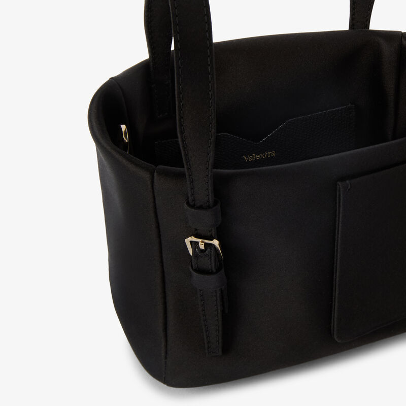 Soft Satin Bucket Nano Bag -  - Raso - Valextra - 3