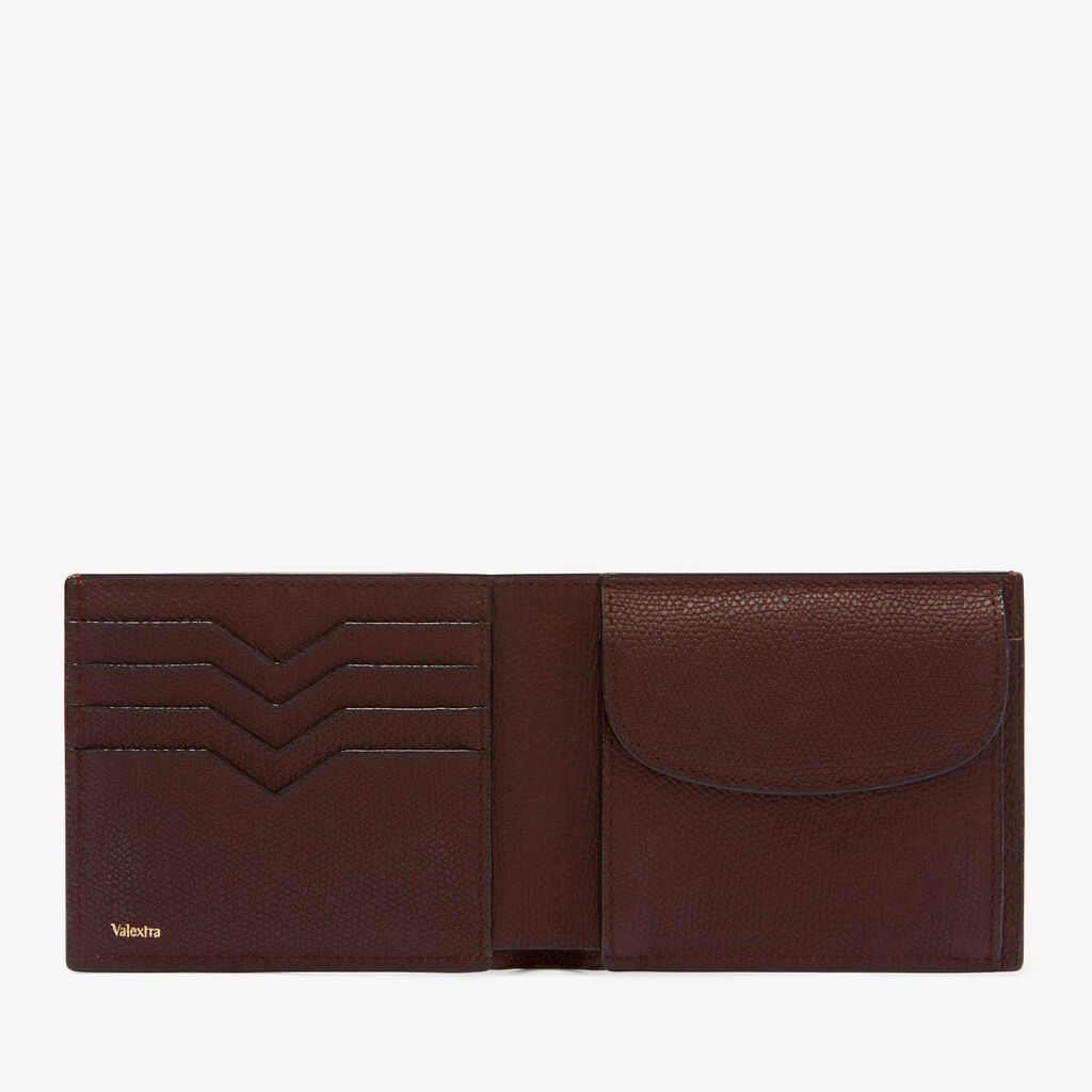 Wallet 4Cc With Coin Holder - Coffee Brown - Millepunte calf leather - Valextra - 4