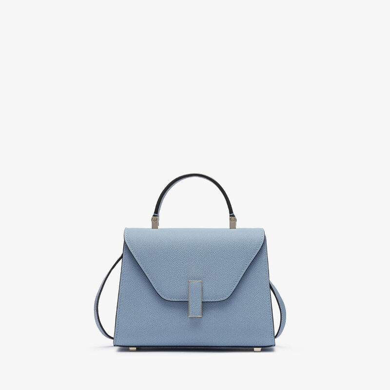 Iside crossbody micro bag - Shirt Blue - Millepunte calf leather - Valextra - 1
