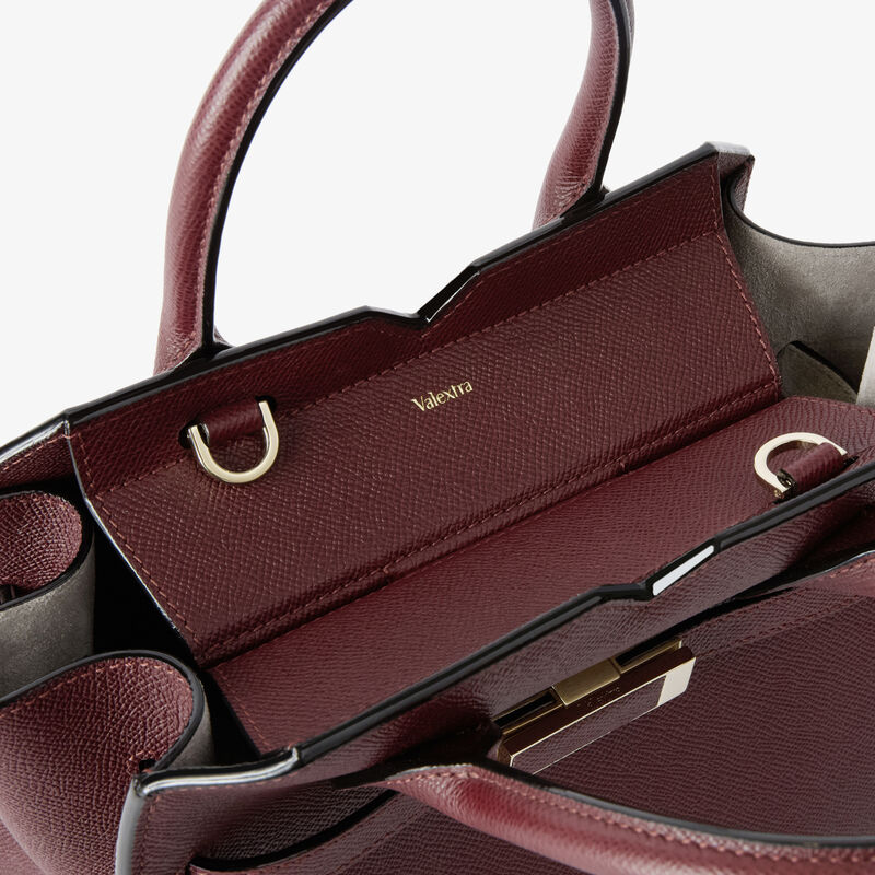 Milano Two Handles Mini Bag - Claret Red - Millepunte Soft calf leather - Valextra - 2