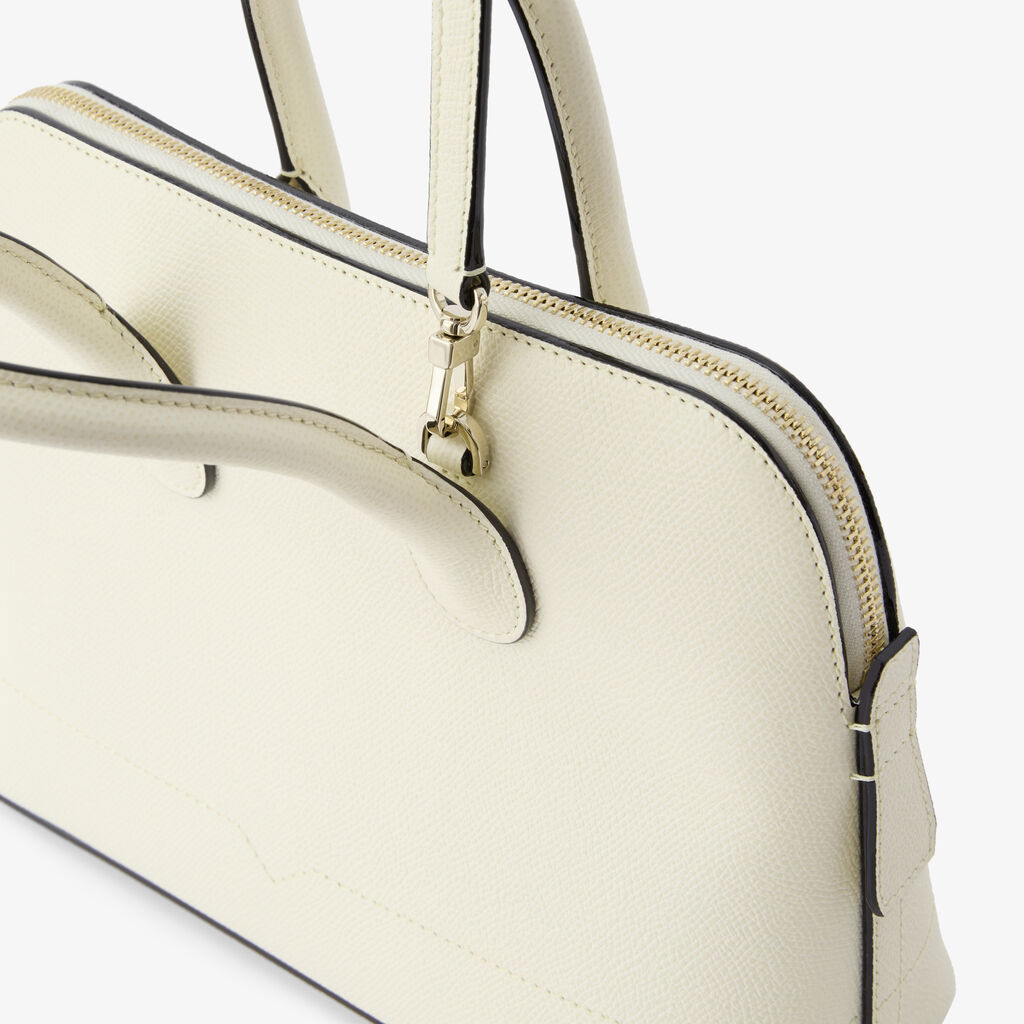 Borsa Bowling MyLogo Mini - Bianco Pergamena - Vitello VS - Valextra - 5