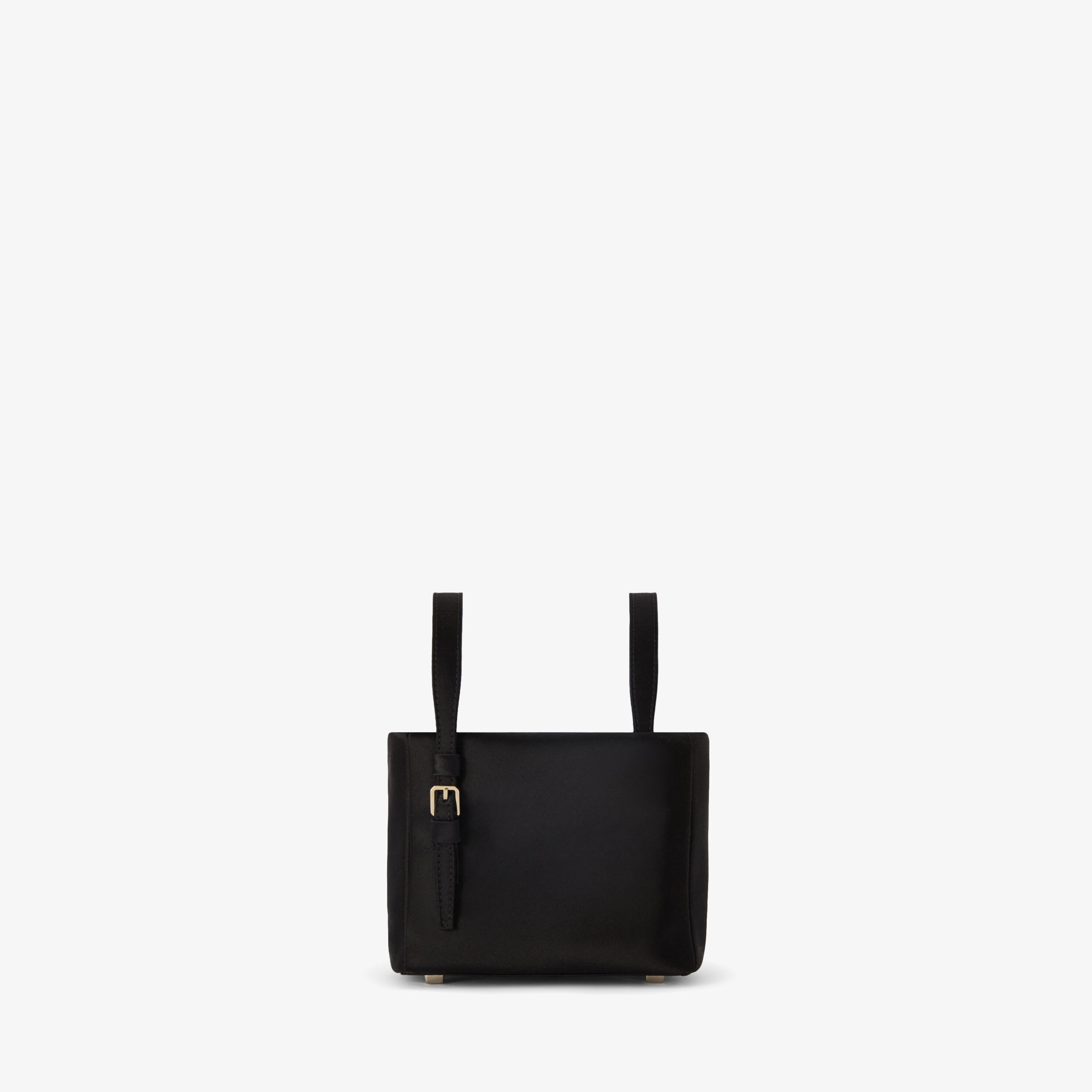 Women's Black Luxury Soft Satin Bucket Nano Bag | Valextra Soft