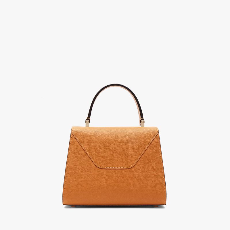Iside Top handle mini bag - Havana Brown - Millepunte calf leather - Valextra - 6