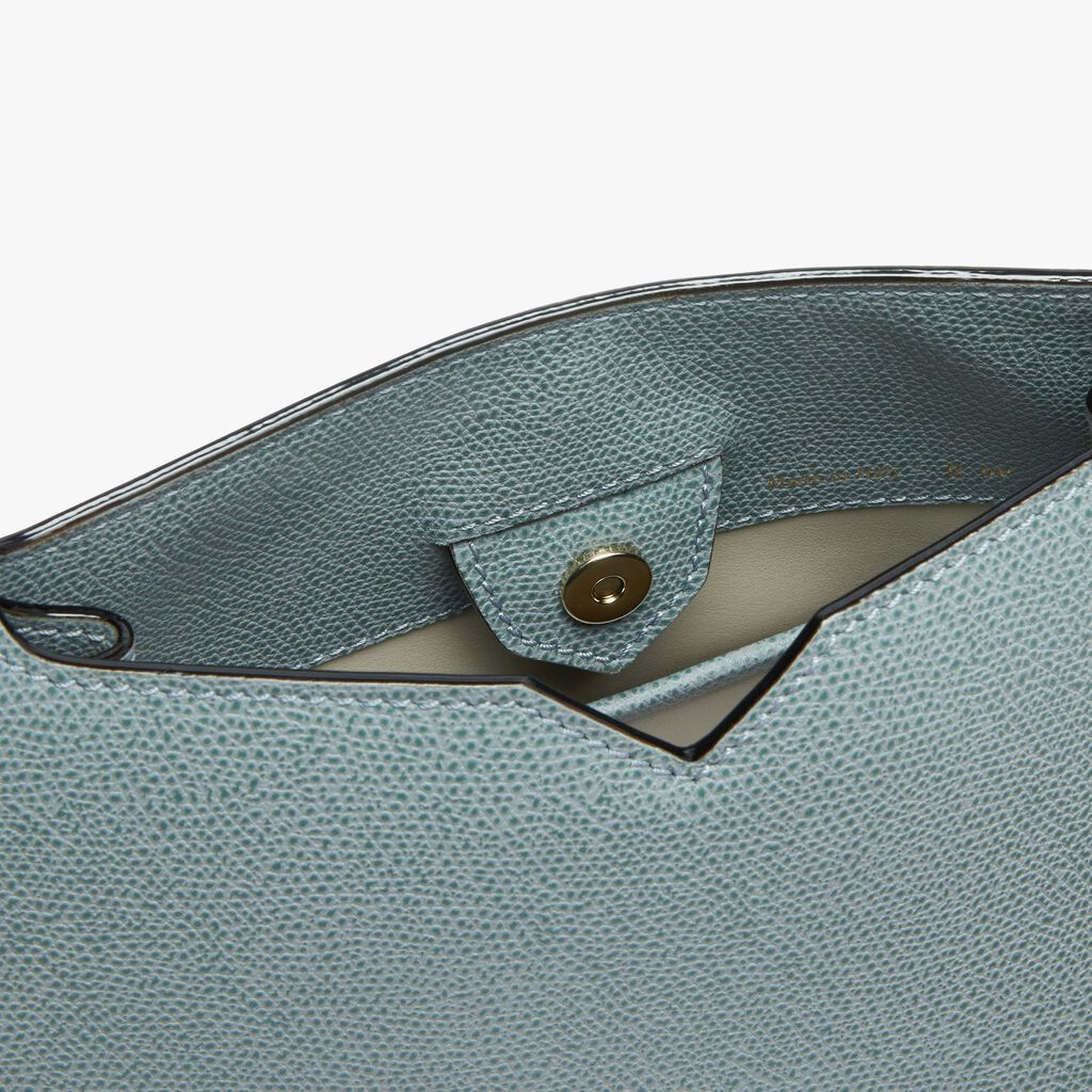 Borsa Hobo Weekend Mini - Blu Polvere - Vitello VS - Valextra - 3