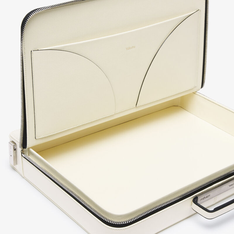 Premier Briefcase 24H - Pergamena White - Pavè calf leather - Valextra - 5