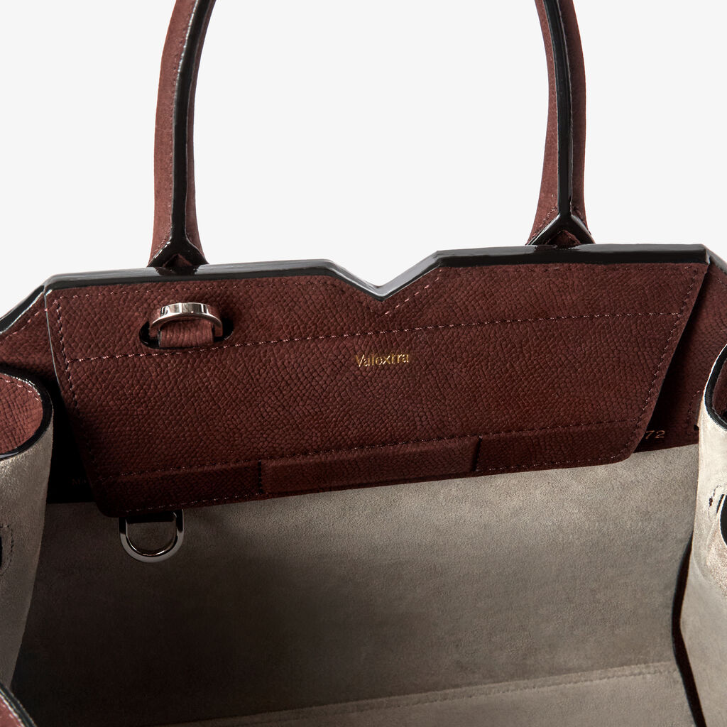 Borsa a Due Manici Milano Senso Mini -  - Vitello Millepunte Nabuk - Valextra - 5